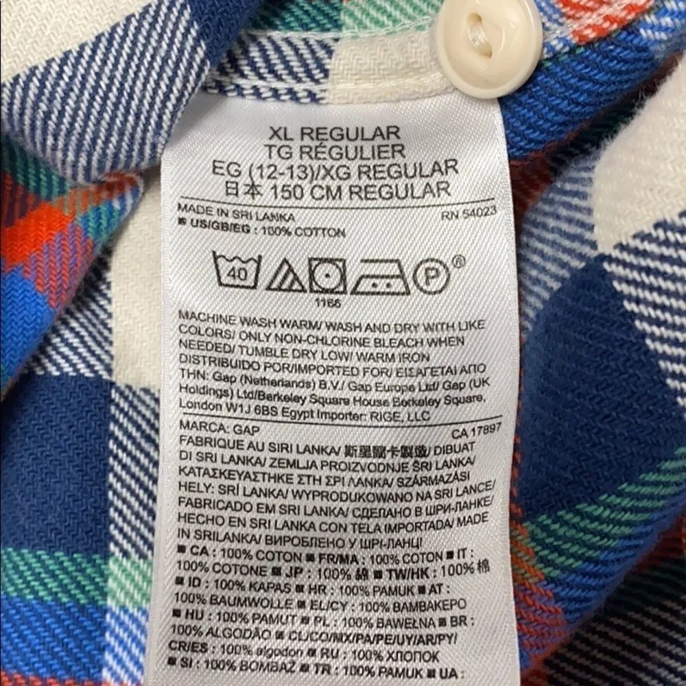 GAP kids plaid